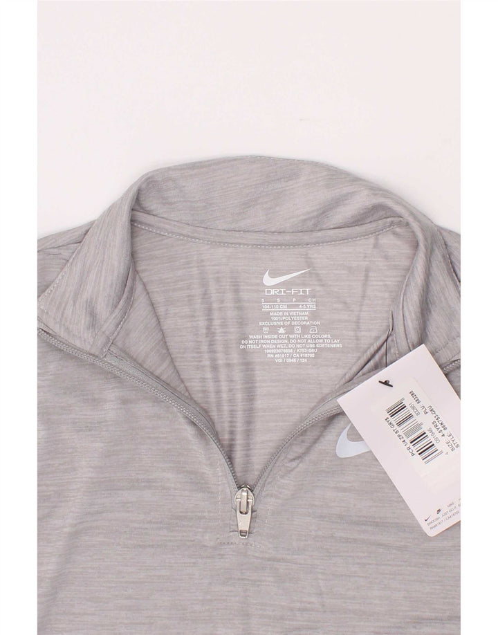 Nike Boys Dri Fit Pullover Træningsdragt Top 4-5 år Lille Grå Flecked