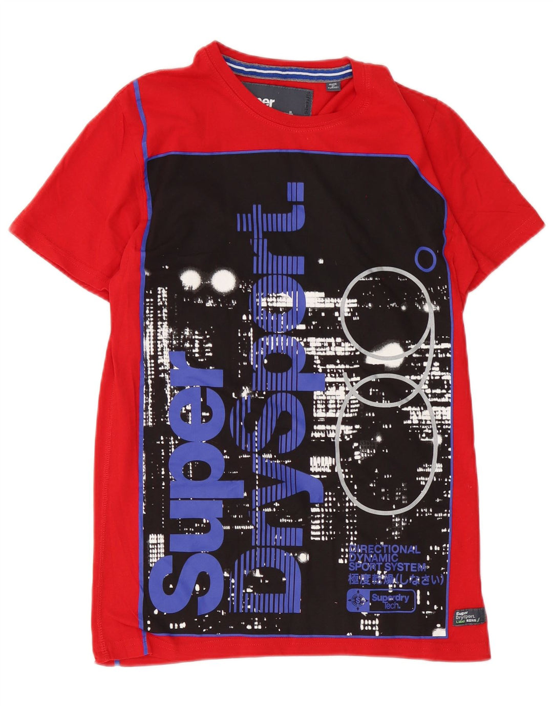 Superdry Grafisk T-shirt top til mænd, lille rød bomuld