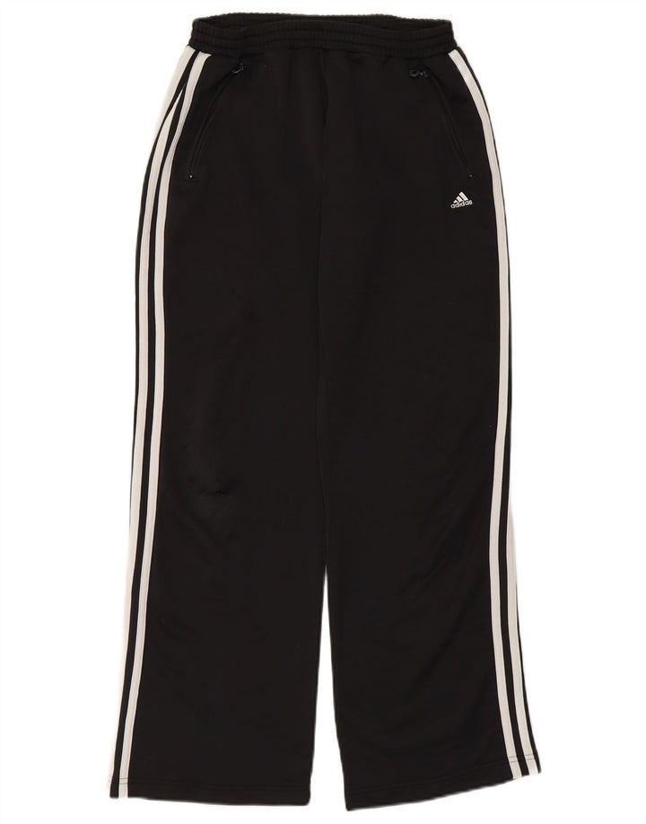 ADIDAS Womens Tracksuit Trousers UK 12 Medium Black Polyester