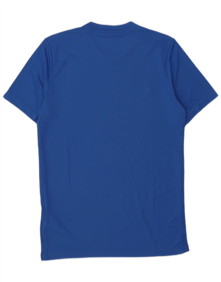 Nike Herre Dri Fit grafisk T-shirt top mellemblå polyester