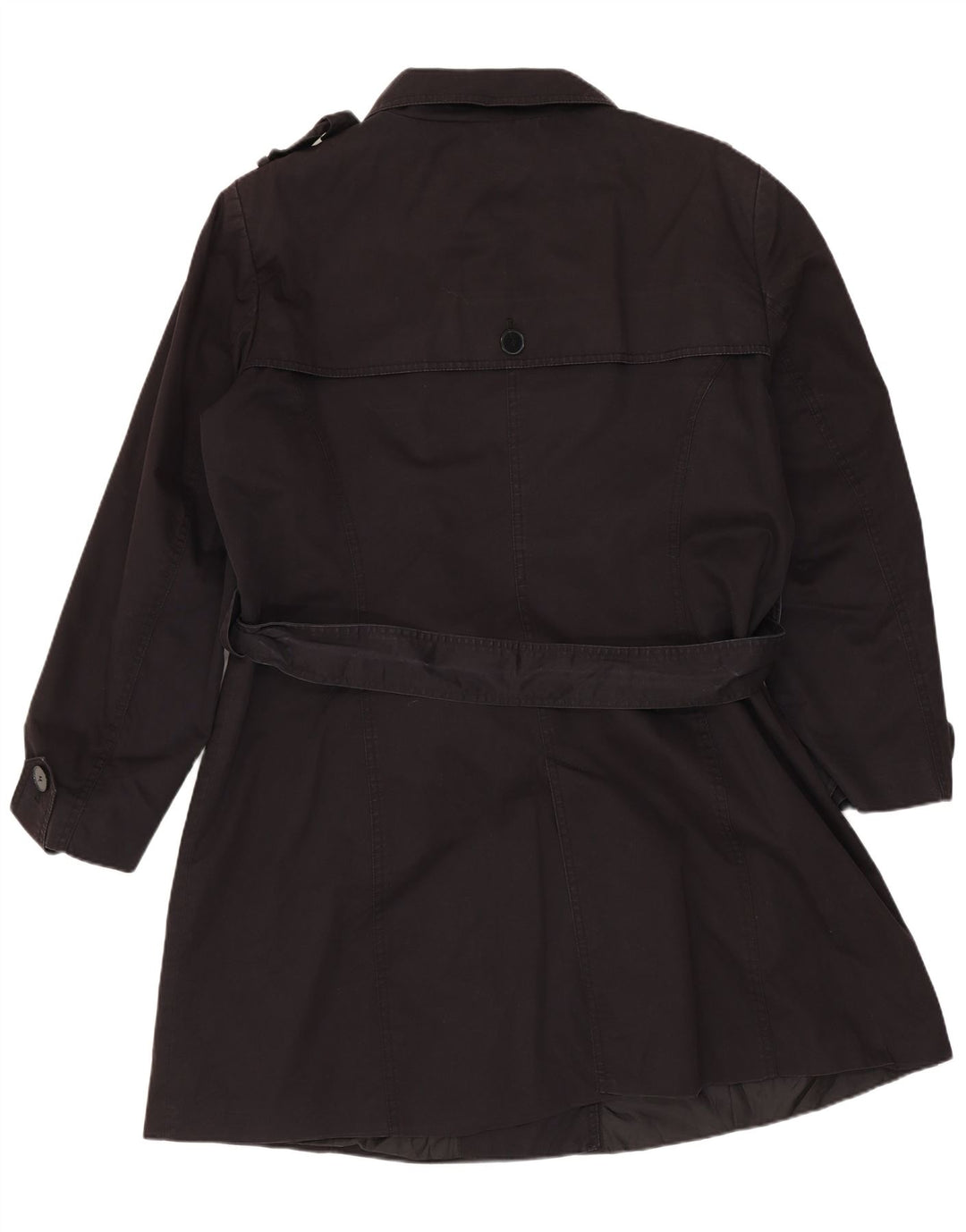 Zara Trench Coat til kvinder UK 20 2XL Marineblå Bomuld