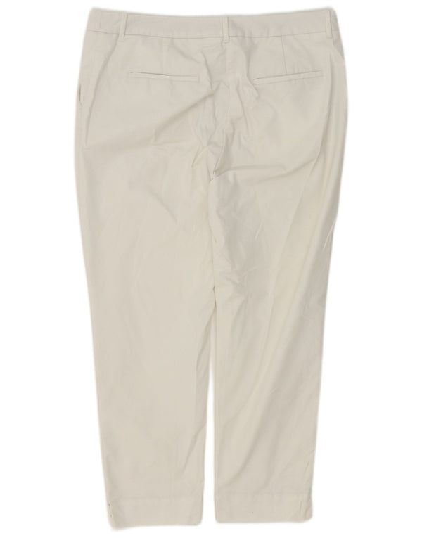 Marks & Spencer lige cropped bukser til kvinder UK 14 Large W36 L25 White
