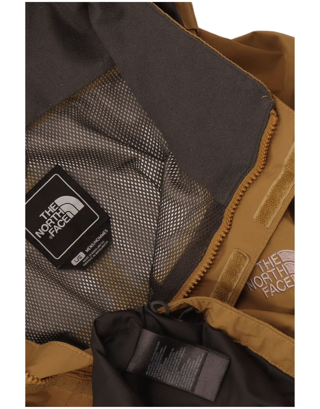 The North Face Regnjakke med hætte til mænd UK 40 Stor brun polyester
