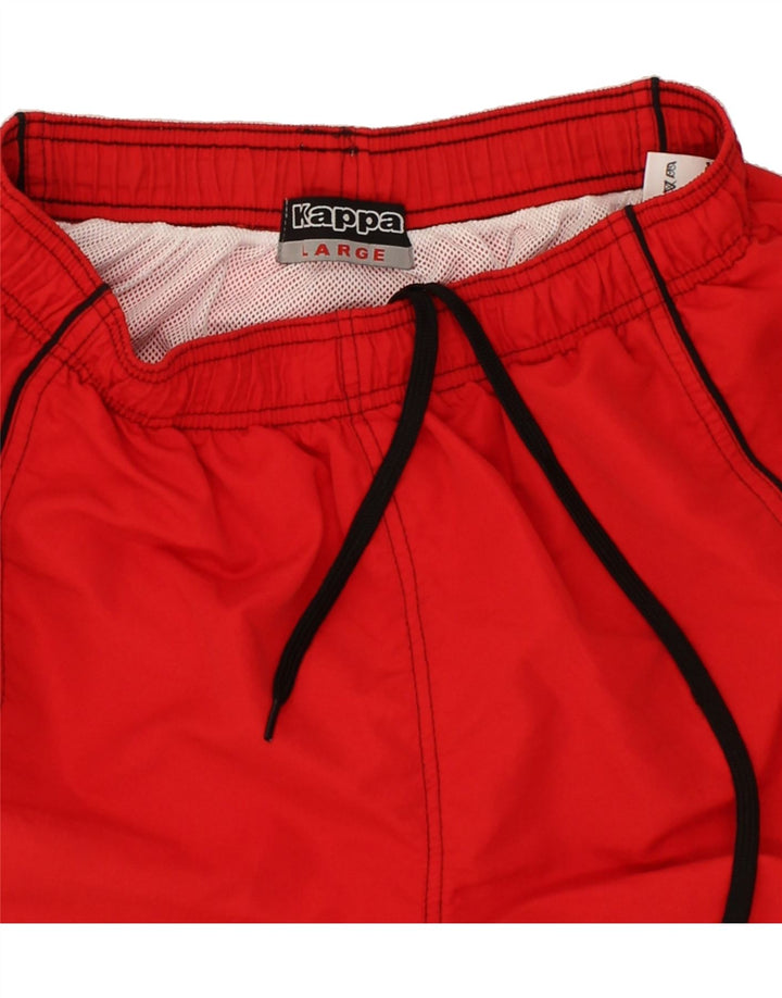 KAPPA Mens Sport Shorts Large Red Polyester Vintage Kappa and Second-Hand Kappa from Messina Hembry 
