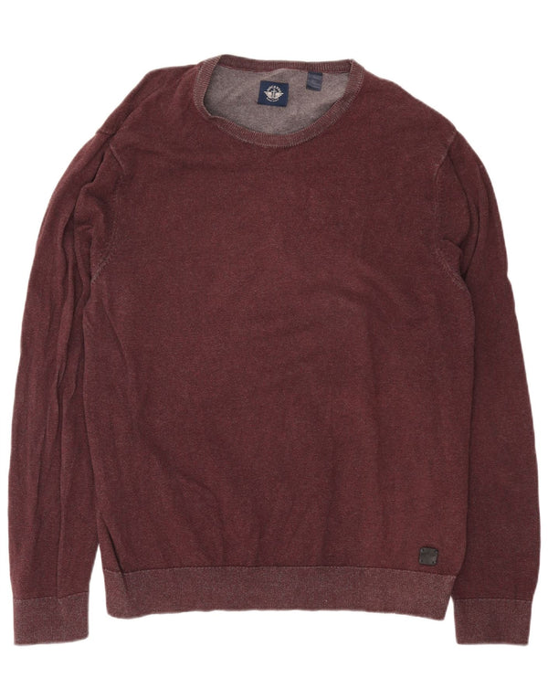 Dockers herre sweater med rund hals XL Bourgogne bomuld