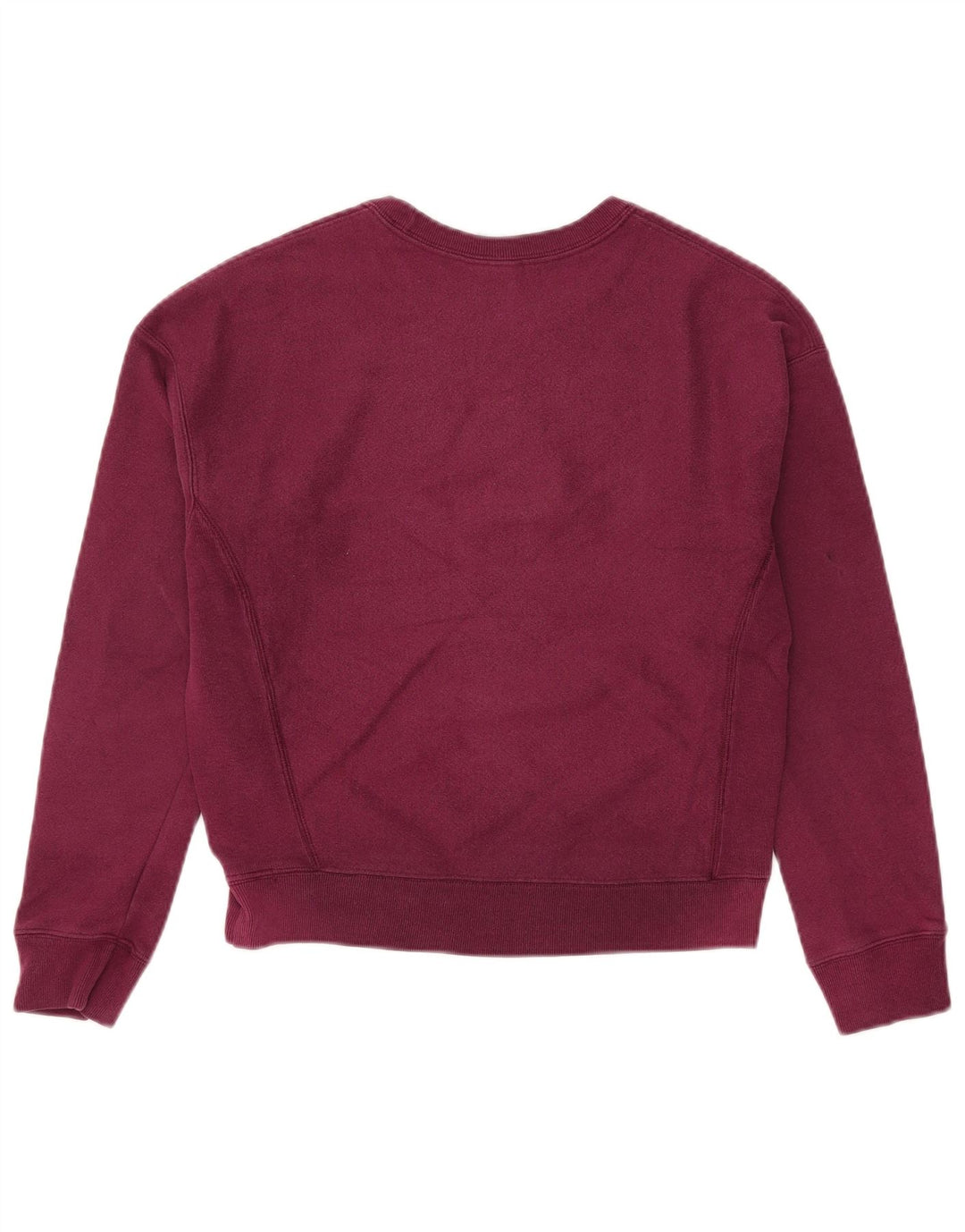 Champion Womens Oversized Sweatshirt Jumper UK 10 Small Bourgogne Bomuld