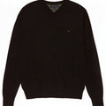 Tommy Hilfiger Herre V-hals sweater XL Brun lammeuld