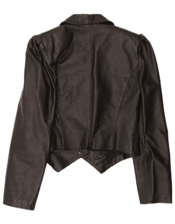 Vintage Dame 1 Knap Blazer Jacket UK 10 Lille Sort