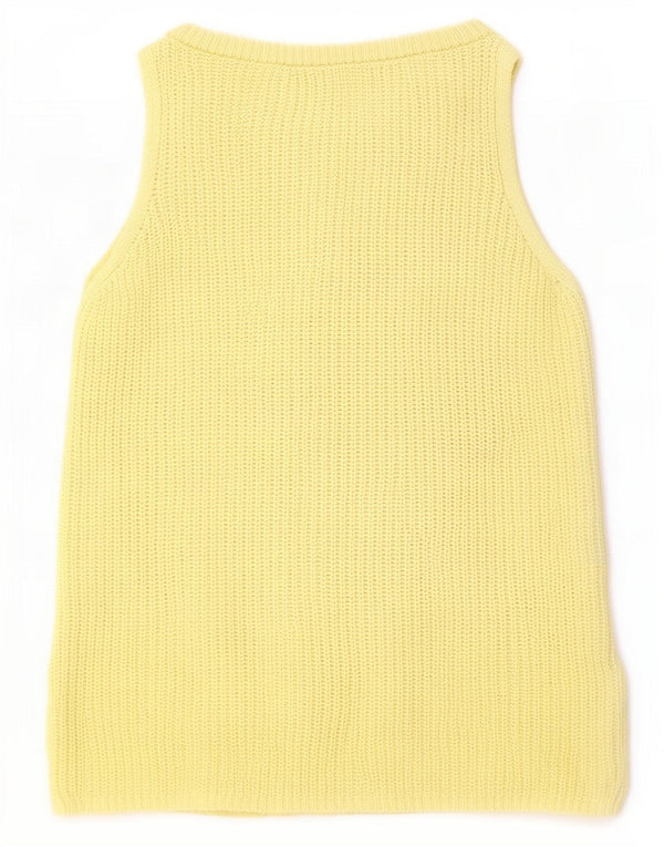 Marks & Spencer Damevest Tank Top UK 10 Lille Gul Bomuld