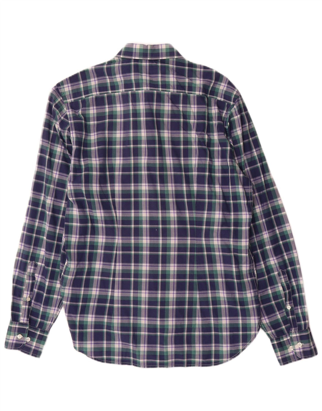 Henry Cottons Herre Slim Fit skjorte Størrelse 39 Medium Navy Blue Ternet bomuld