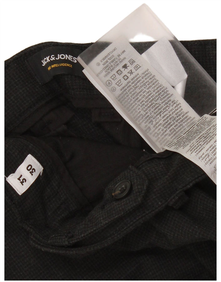 Jack & Jones Herre Slim Fit Casual Bukser W31 L30 Grå Houndstooth Moderne