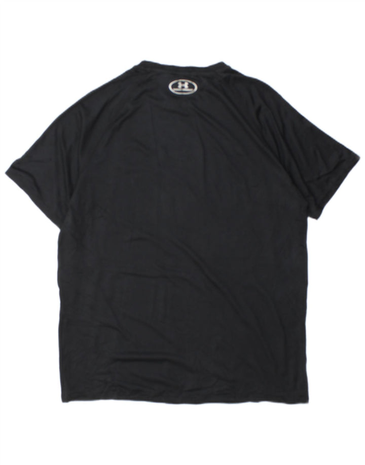 Under Armour Herre Heat Gear Grafisk T-Shirt Top Medium Sort