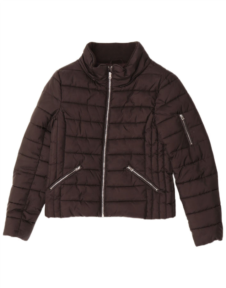 ZARA Womens Padded Jacket UK 14 Medium Black Polyester