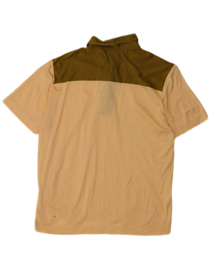 Vintage herre poloshirt IT 50 Medium Beige Colourblock