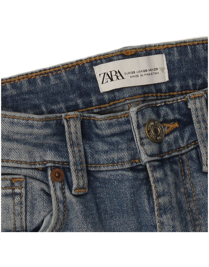 Zara Dame Bootcut Jeans EU 38 Small W28 L26 Blå