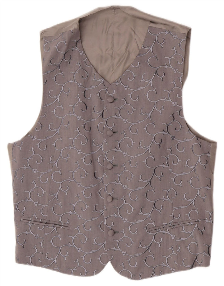 Vintage vest til mænd Medium Grå Paisley