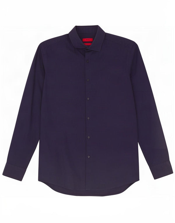 Hugo Boss Herre Slim Fit Skjorte Størrelse 42 16 1/2 Large Marineblå Bomuld