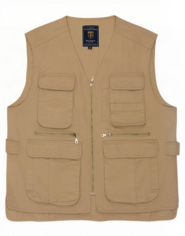 Dolomite Herre Utility Gilet UK 42 XL Beige Bomuld