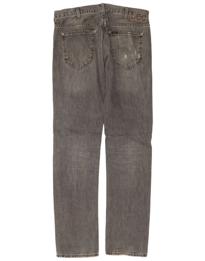 LEE Mens Daren Straight Jeans W33 L34 Grå Bomuld