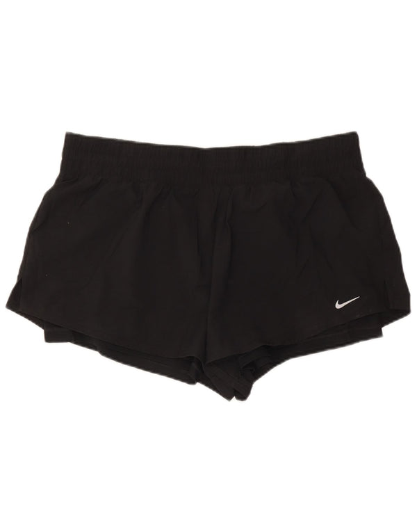 Nike Dame Dri Fit sportsshorts UK 18 XL sort polyester