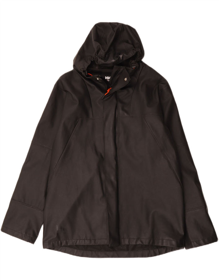 Helly Hansen Herre Hættejakke i imiteret læder UK 38 Medium Sort Polyvinyl