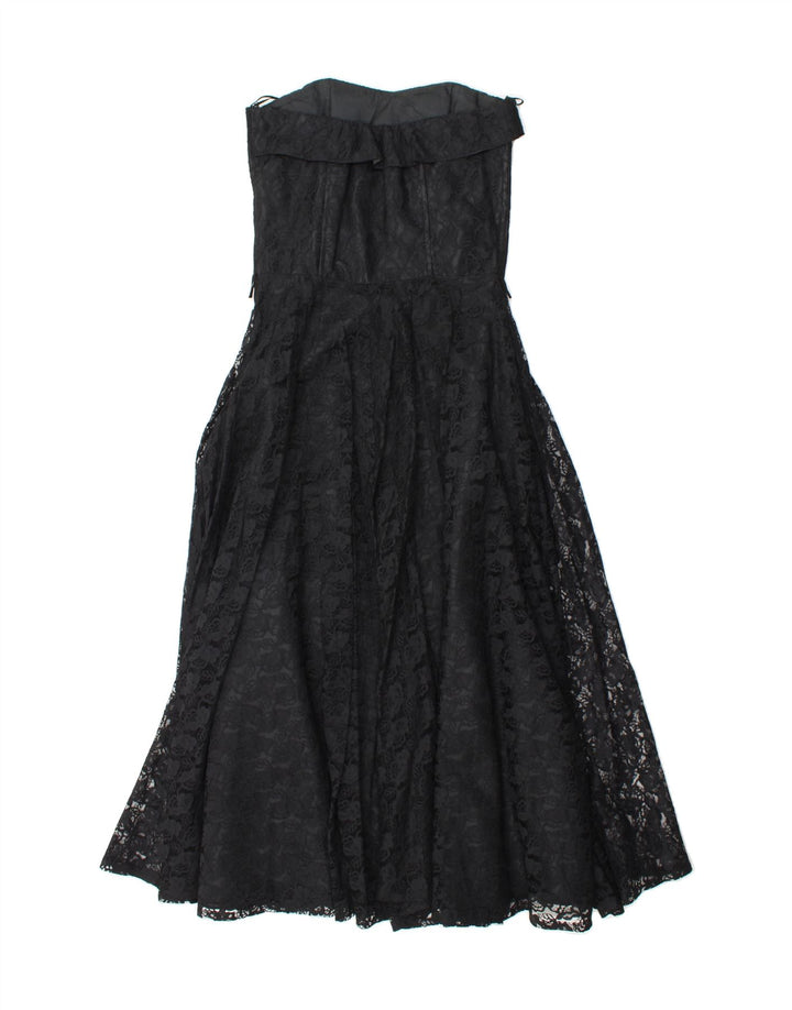 VINTAGE Womens Strapless Dress EU 36 Small Black Polyamide Vintage Vintage and Second-Hand Vintage from Messina Hembry 