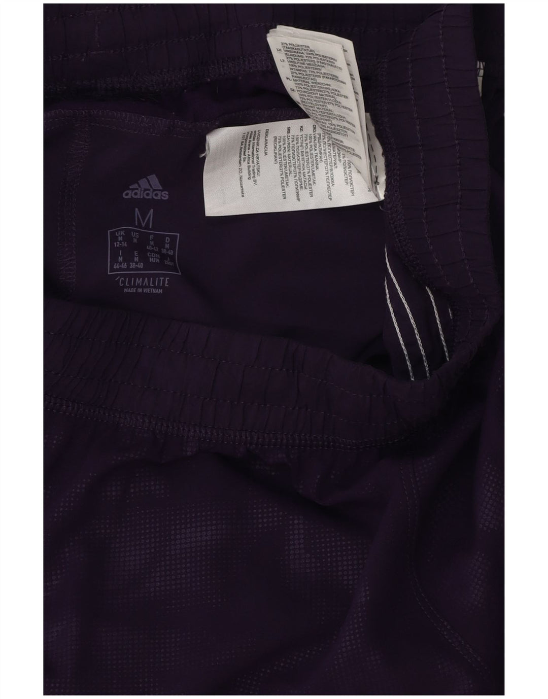 ADIDAS Climalite sportsshorts til kvinder UK 12/14 medium lilla polyester