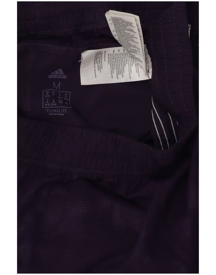 ADIDAS Climalite sportsshorts til kvinder UK 12/14 medium lilla polyester