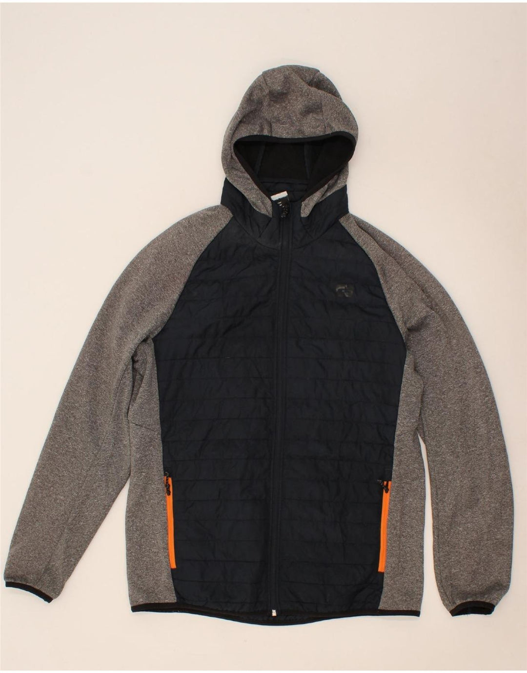 JACK & JONES Mens Padded Tracksuit Top Jacket Medium Navy Blue Colourblock Vintage Jack & Jones and Second-Hand Jack & Jones from Messina Hembry 