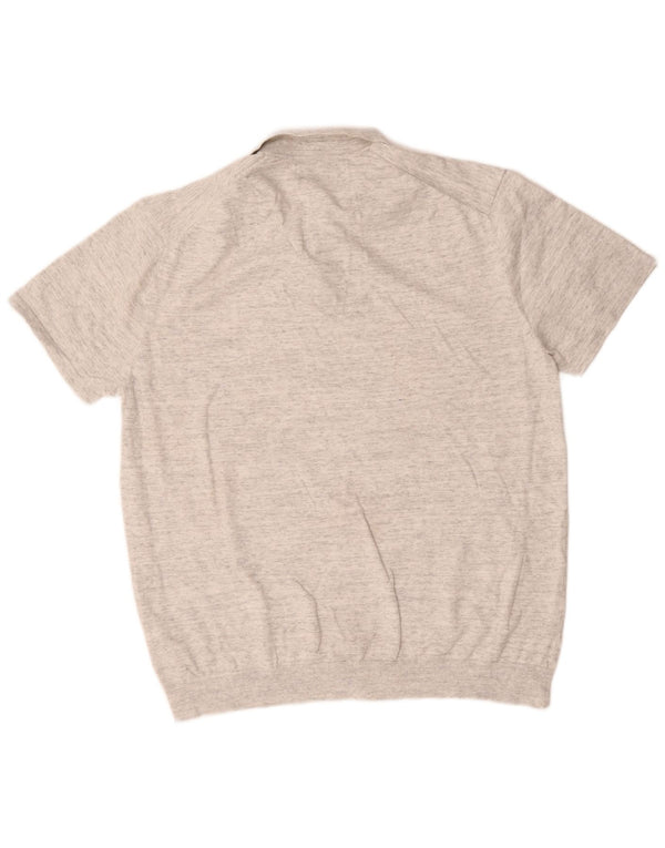 Marks & Spencer Poloshirt til mænd XL Grå Flecked Bomuld