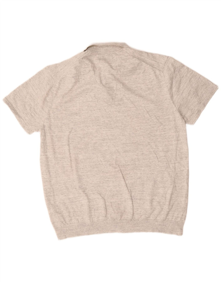 Marks & Spencer Poloshirt til mænd XL Grå Flecked Bomuld