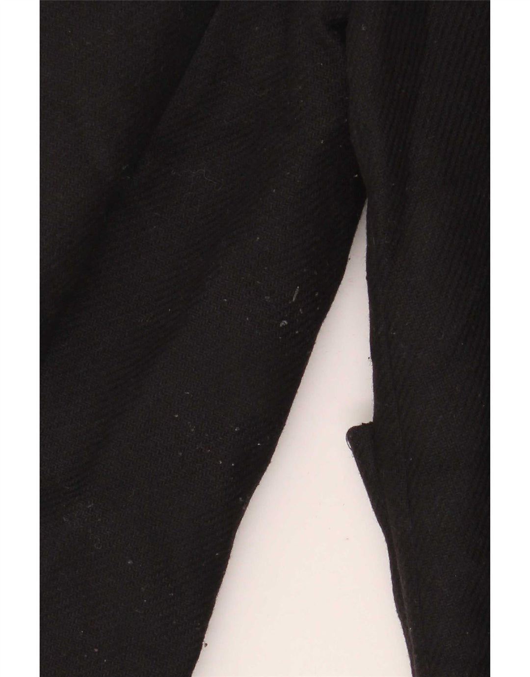 Zara Dame Hætte Oversized Overfrakke UK 10 Small Black Wool