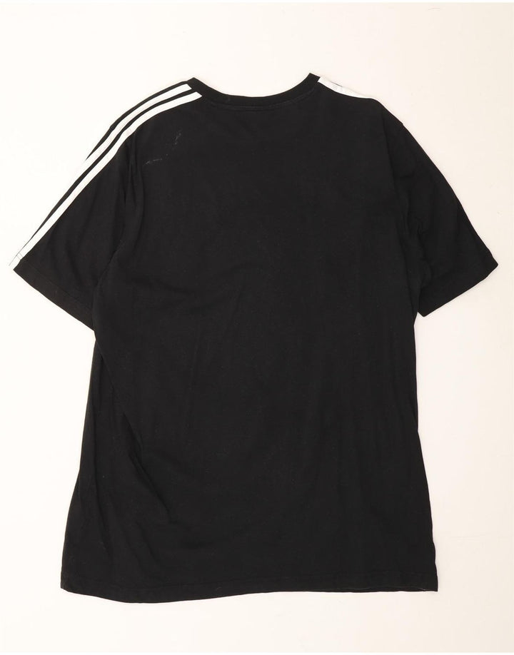 ADIDAS Mens T-Shirt Top XL Black Cotton Vintage Adidas and Second-Hand Adidas from Messina Hembry 