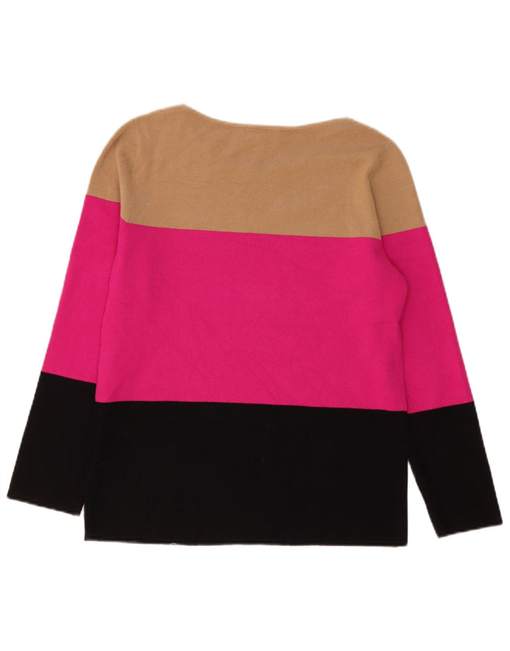 Hobbs Dame Boat Neck Jumper Sweater UK 14 Medium Flerfarvet