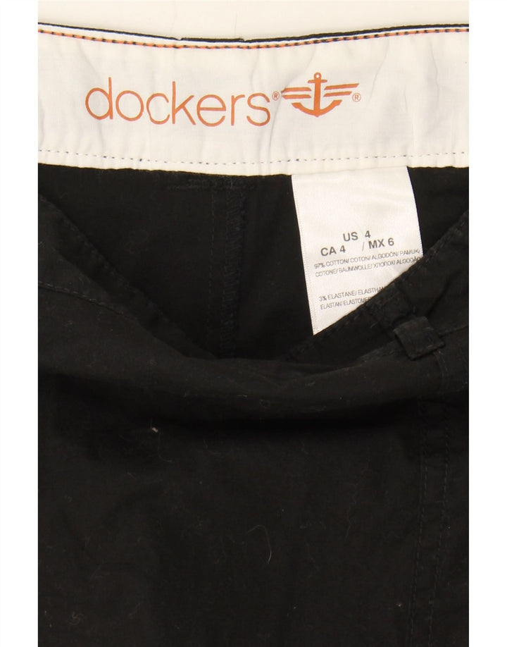 DOCKERS Womens Mini Skirt US 4 Small W30  Black Cotton Vintage Dockers and Second-Hand Dockers from Messina Hembry 