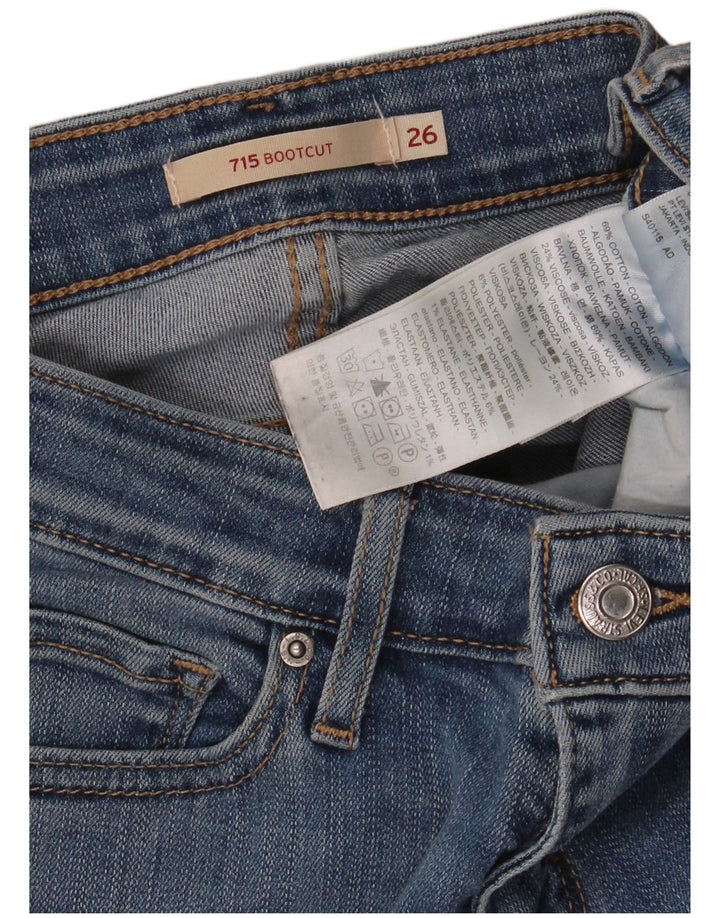 Levi's Dame 715 Bootcut Jeans W26 L32 Blå Bomuld