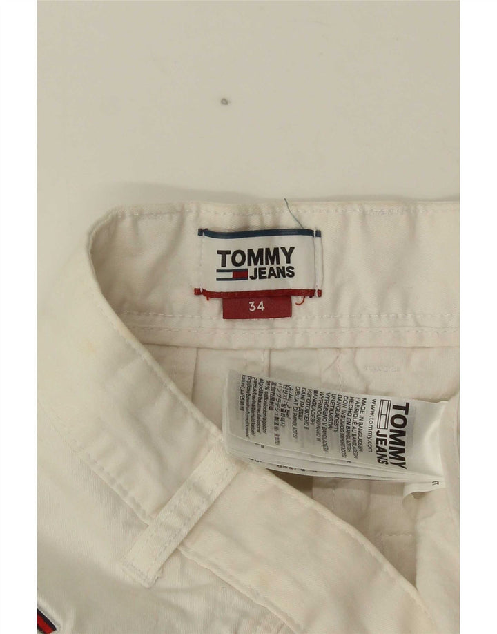 Tommy Hilfiger Herre Chino Shorts W34 Stor Hvid Bomuld