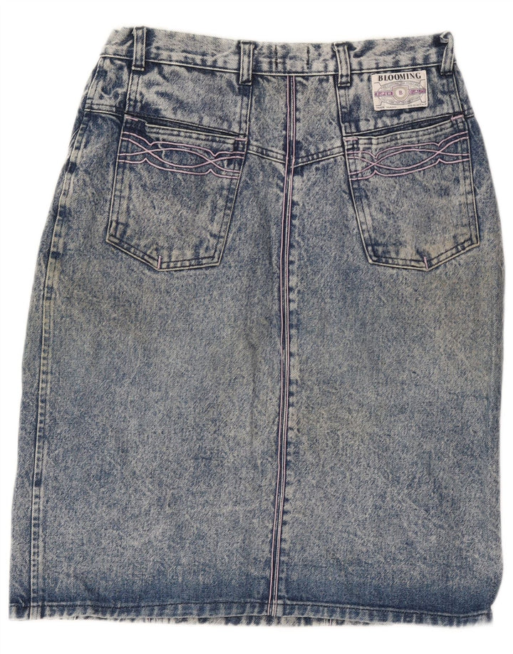 Blooming Womens Acid Wash denimnederdel W30 Medium Blue Retro