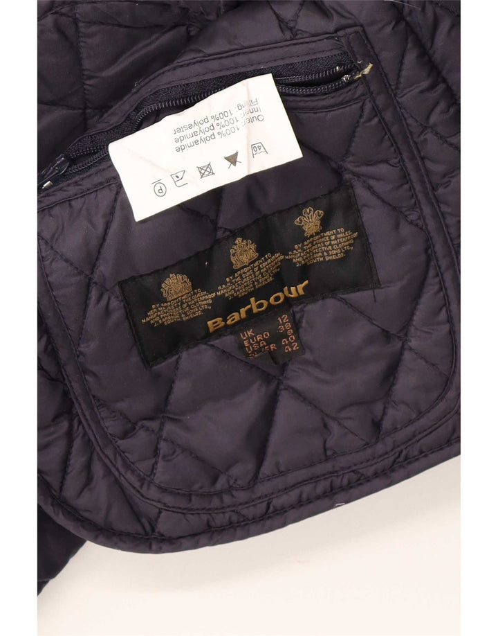 Barbour Quiltet jakke til kvinder UK 12 Mellem marineblå polyester
