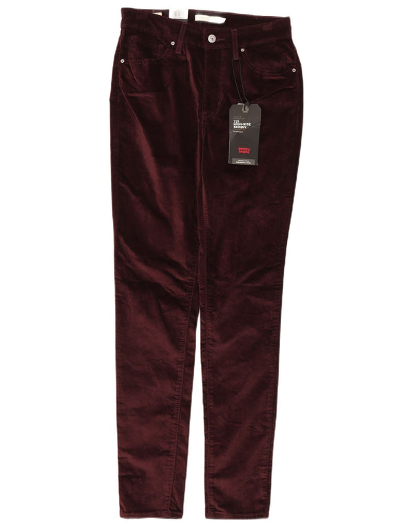 Levi's Dame 721 Skinny Casual Bukser med høj talje W29 L32 Bourgogne bomuld