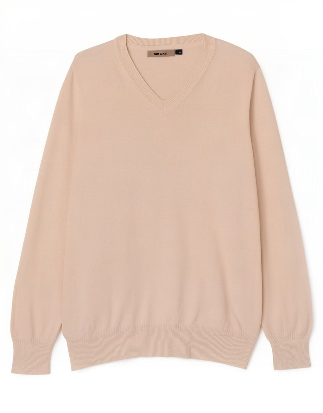 Gas Herre V-hals sweater lille hvid