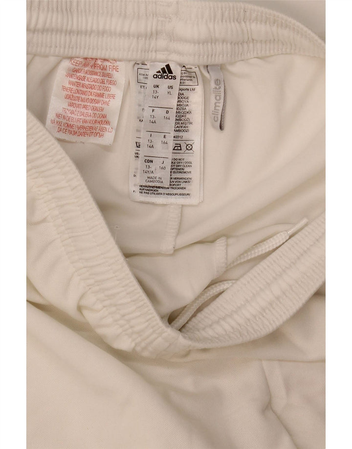 Adidas Boys Climalite Sportshorts 13-14 år Hvid polyester