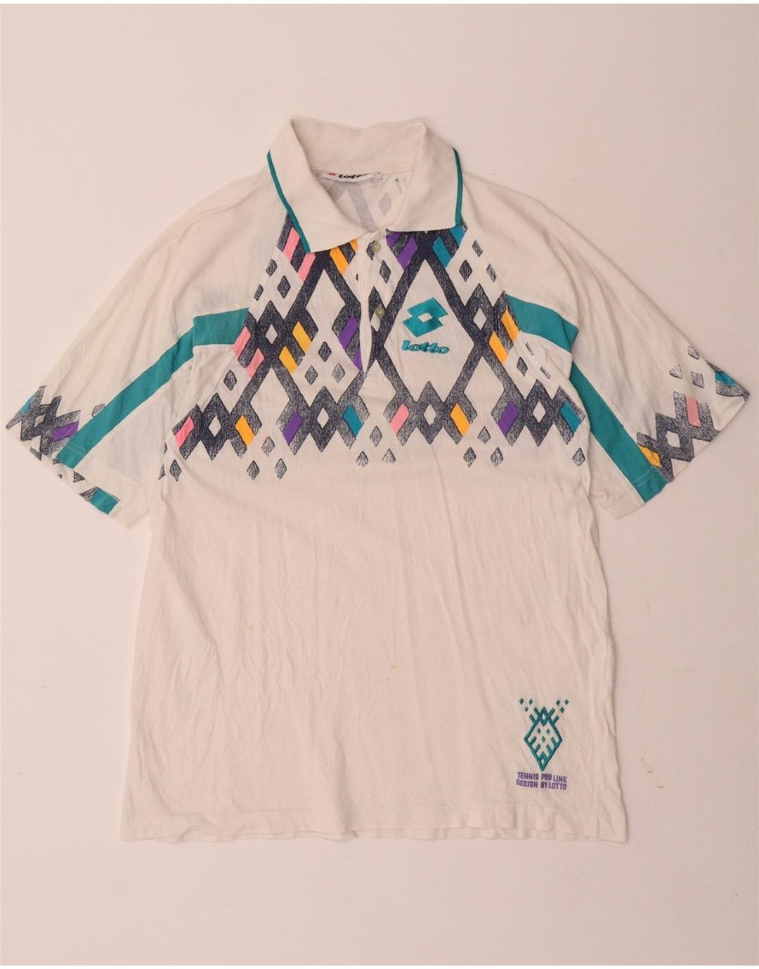 LOTTO Herre poloshirt Medium Hvid Geometrisk