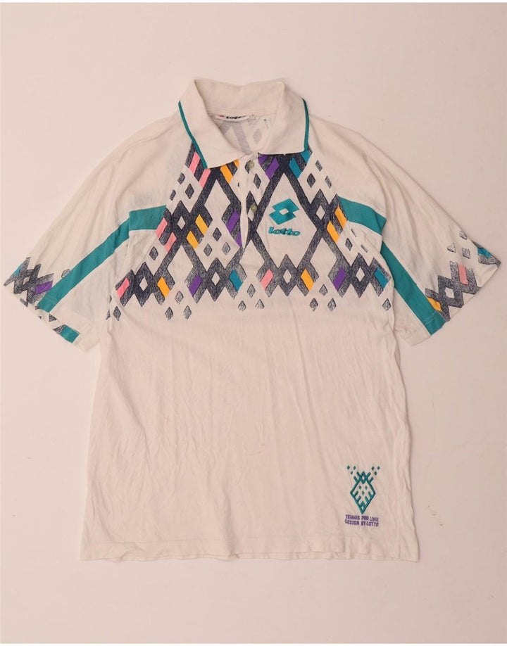 LOTTO Herre poloshirt Medium Hvid Geometrisk