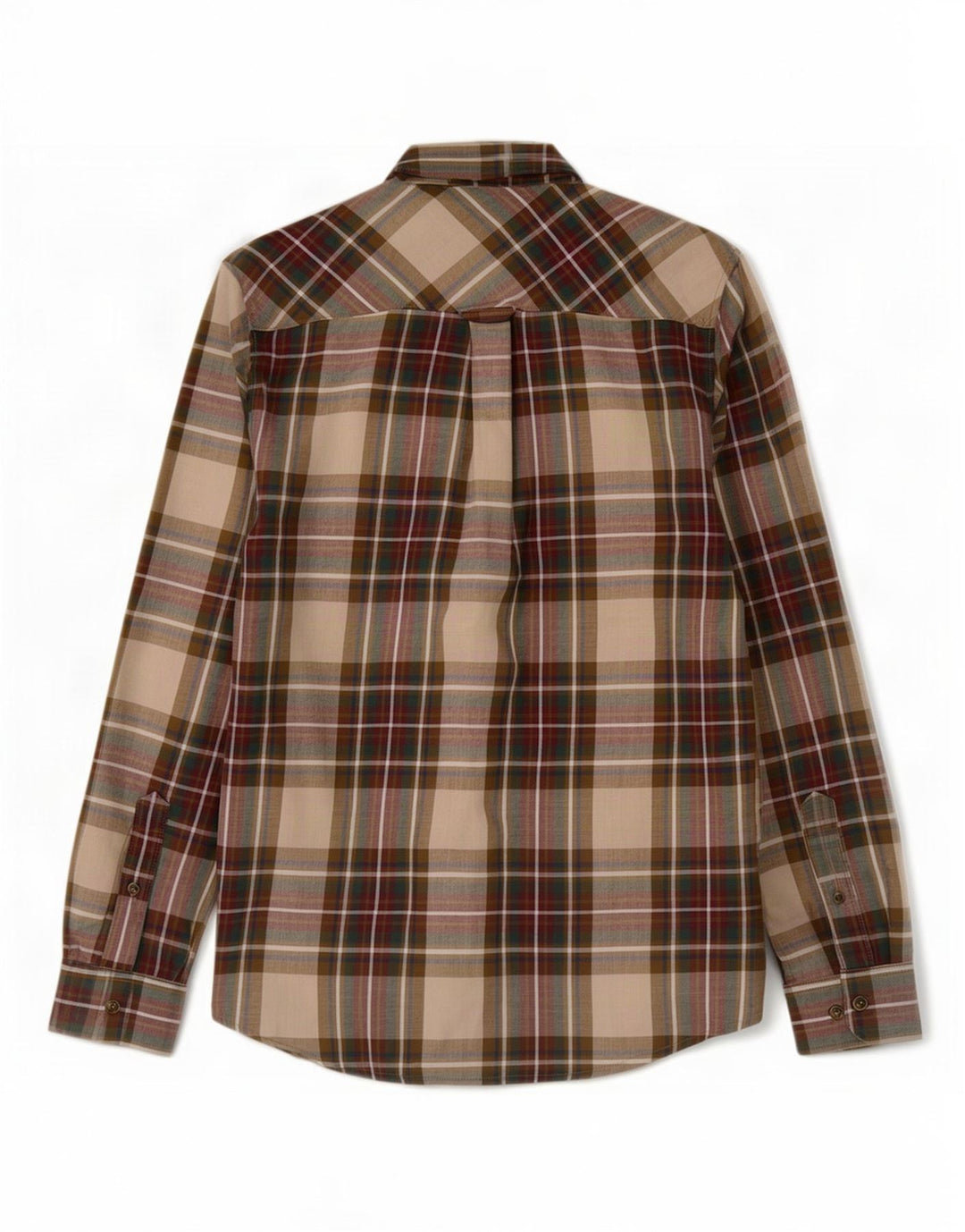 James Pringle herre flannel skjorte lille beige plaid polyester