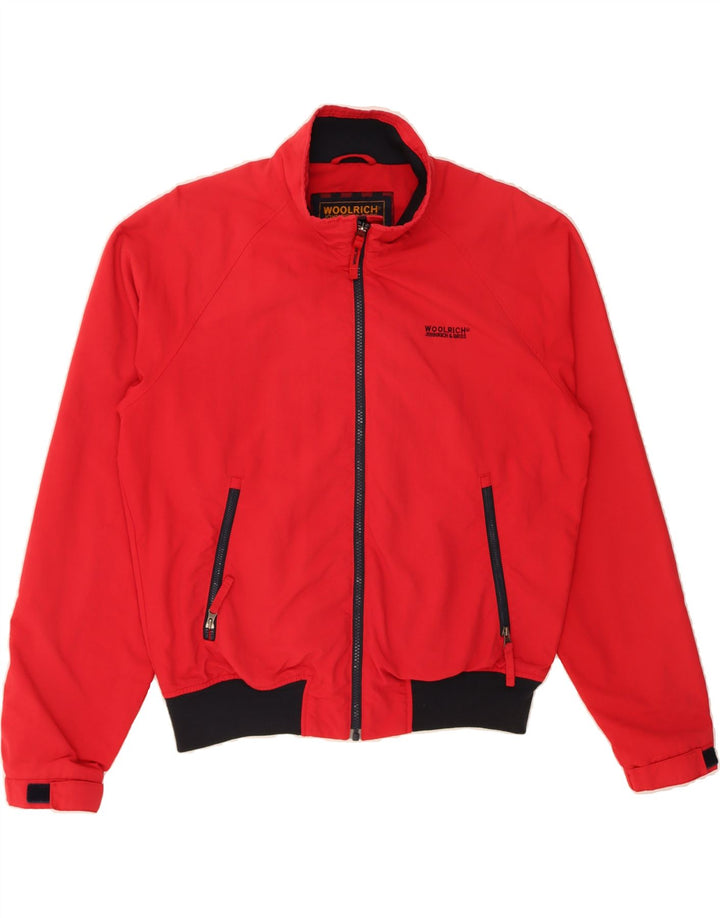 WOOLRICH Mens Bomber Jacket UK 38 Medium Red Nylon Vintage Woolrich and Second-Hand Woolrich from Messina Hembry 