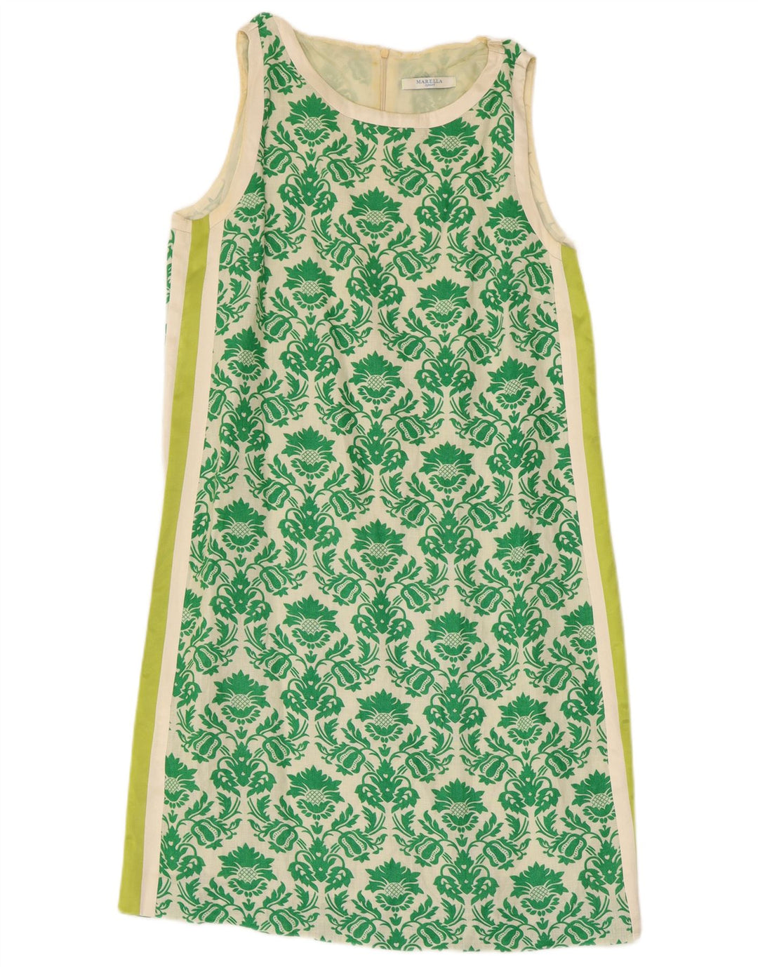 Marella Dame Ærmeløs Shift Dress UK 12 Medium Green Floral