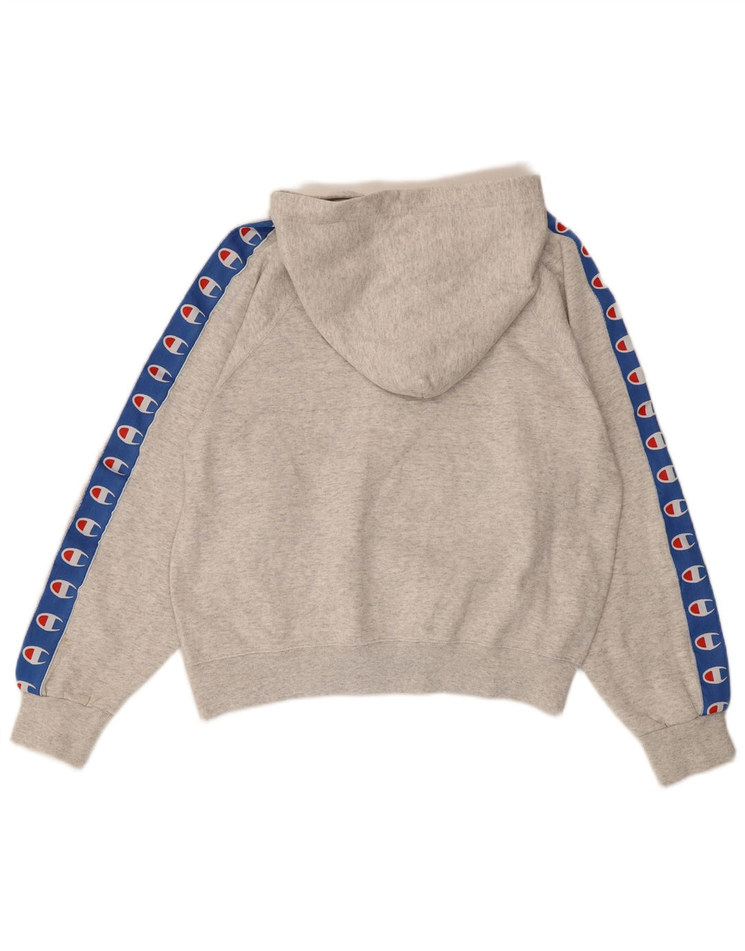 CHAMPION Dame Oversized grafisk hættetrøje trøje UK 10 Small Grey