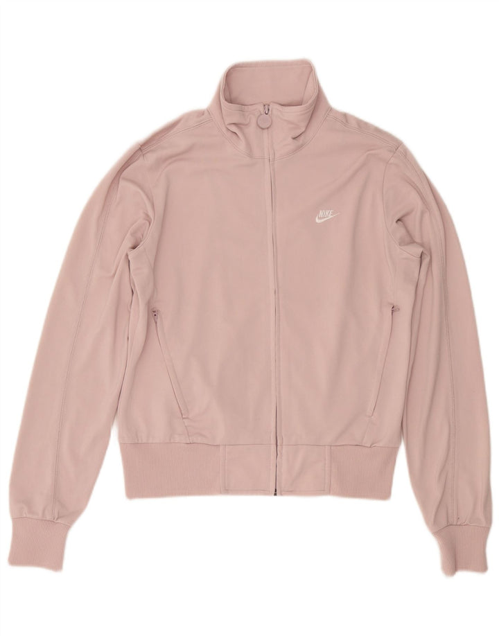 NIKE træningsdragt topjakke til kvinder UK 10/12 Medium Pink Polyester