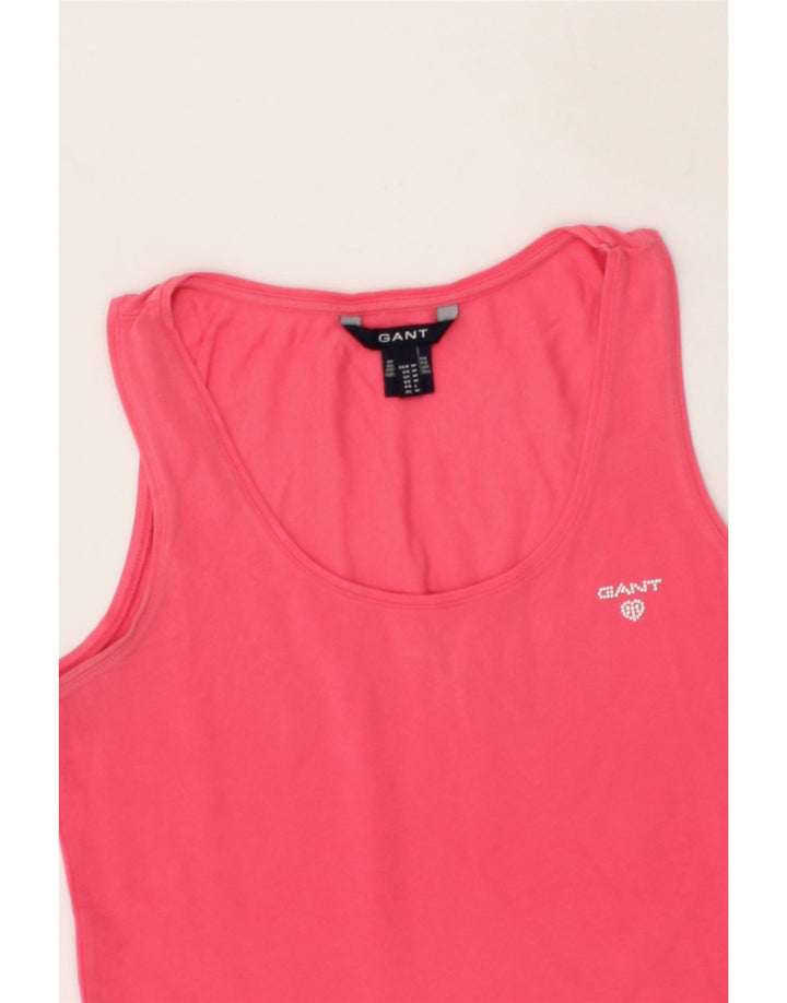 GANT Womens Vest Top UK 12 Medium Pink Cotton Vintage Gant and Second-Hand Gant from Messina Hembry 